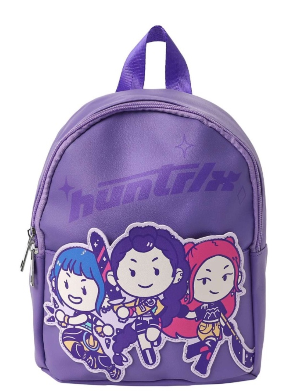 Kpop demon hunters Netflix Purple Kids Backpack with Colorful Character Patch
